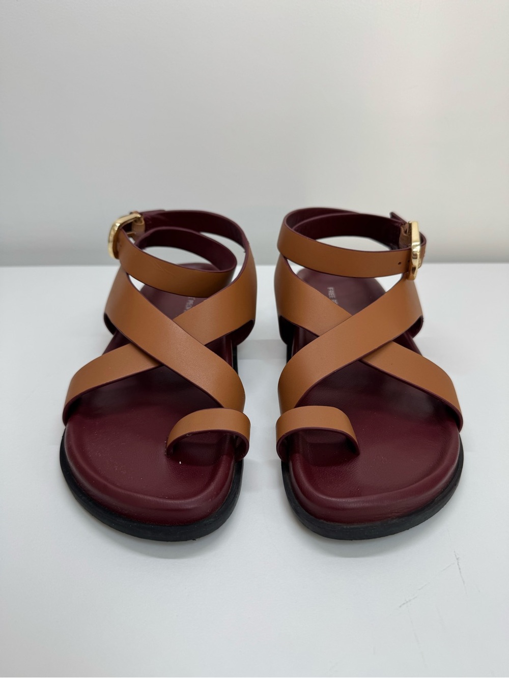 Free People Anya Criss Cross Footbed Sandals Women’s Size 7 Boho Summer Festival - Picture 4 of 14